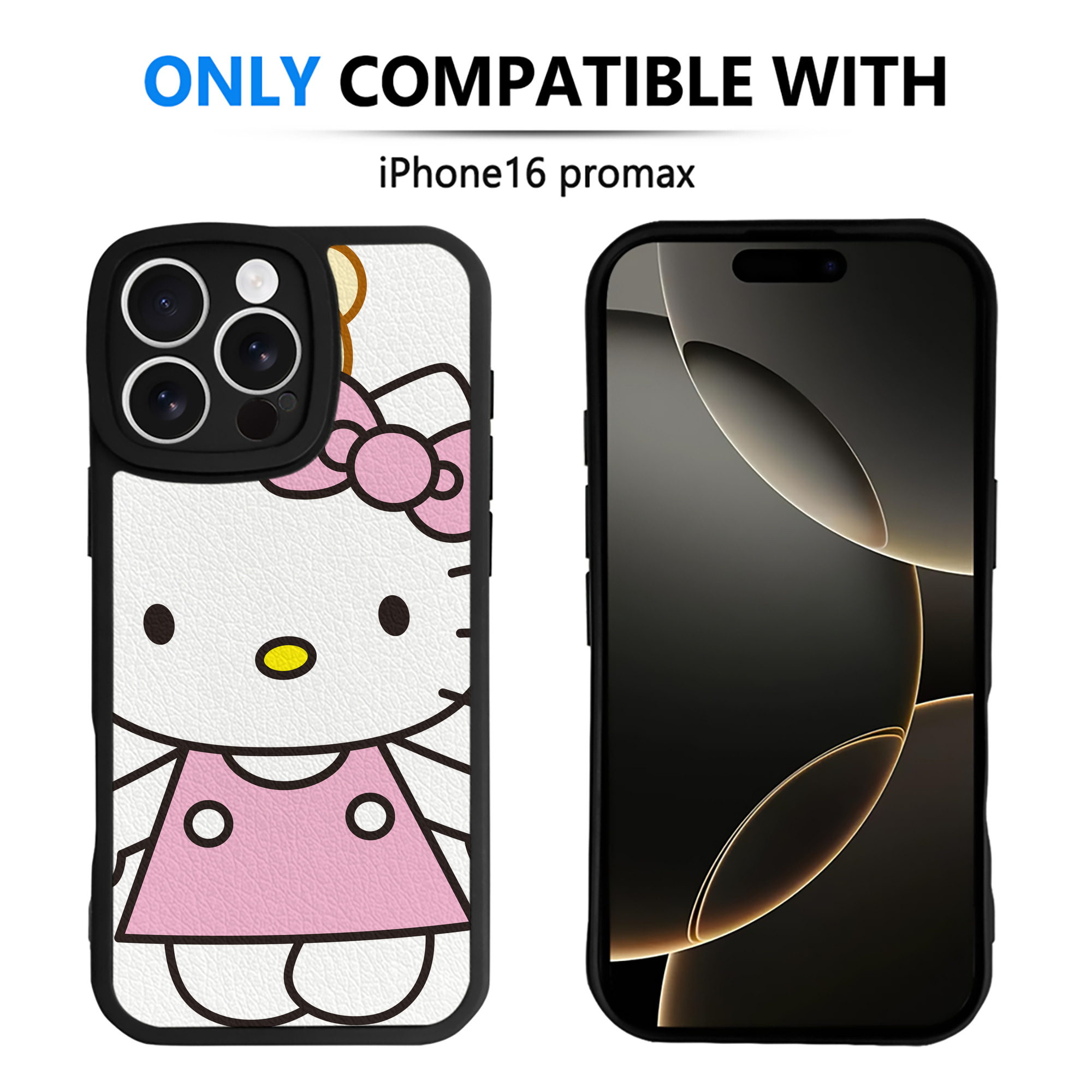 （画像用） Hello Kitty ハローキティ 【iPhone 16シリーズ対応】シリコンスマホケース（レザー調） 材質：シリコン
